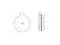Vector Optics felhajtható fém védőkupak 56mm Vector Optics felhajtható fém védőkupak 56mm