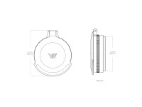Vector Optics felhajtható fém védőkupak 50mm