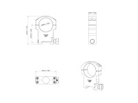 Vector scope rings 30mm 1.2" medium