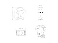 Vector Optics krúžky 34mm X-Accu 1,6" vysoké