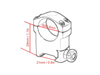 Vector Optics 25,4mm 1" szerelékgyűrűk, magas