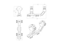 Vector Optics 30mm AR Cantilever Picatinny montáž 1,97"